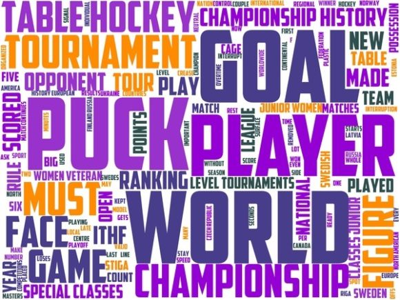 Ithf Table Hockey Wordart Tshirt