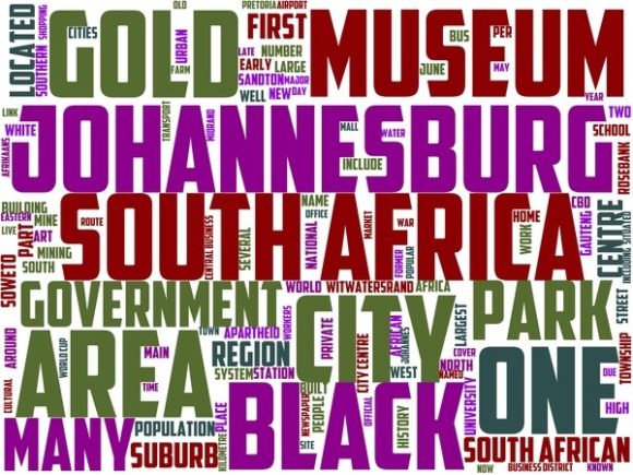 Johannesburg Wordart Tie Dye