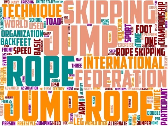 Jump Rope Wordart Background