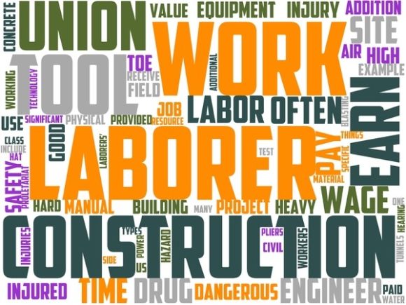 Labourer Wordart Tie Dye: Hand-Drawn Colourful Wordcloud