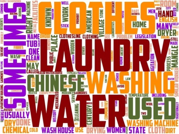 Laundry Worker Wordart Background
