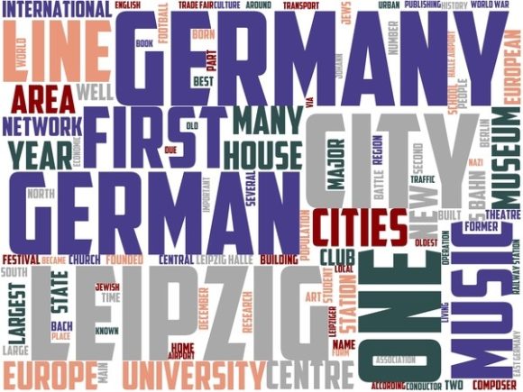 Leipzig Wordart Background