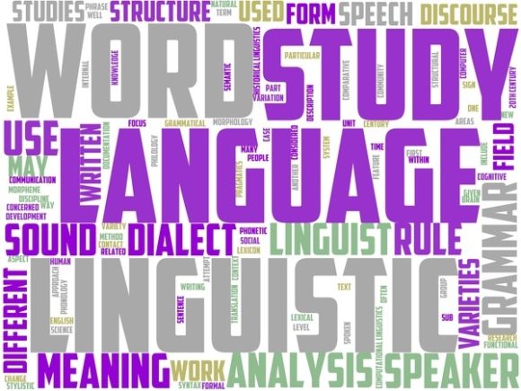 Linguist Wordart Banner: Hand-Drawn Word Cloud Art