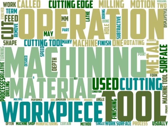 Machining Wordart Background: A Hand-Drawn Word Cloud for Versatile Creative Applications