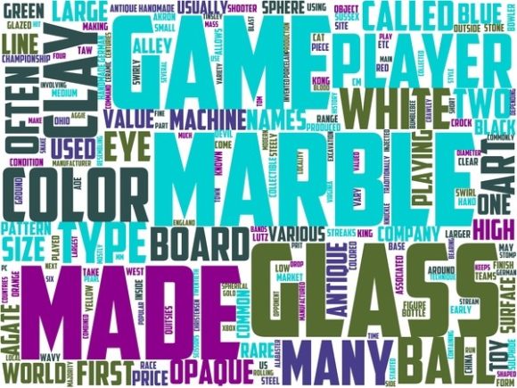 Marbles Wordart Tumbler